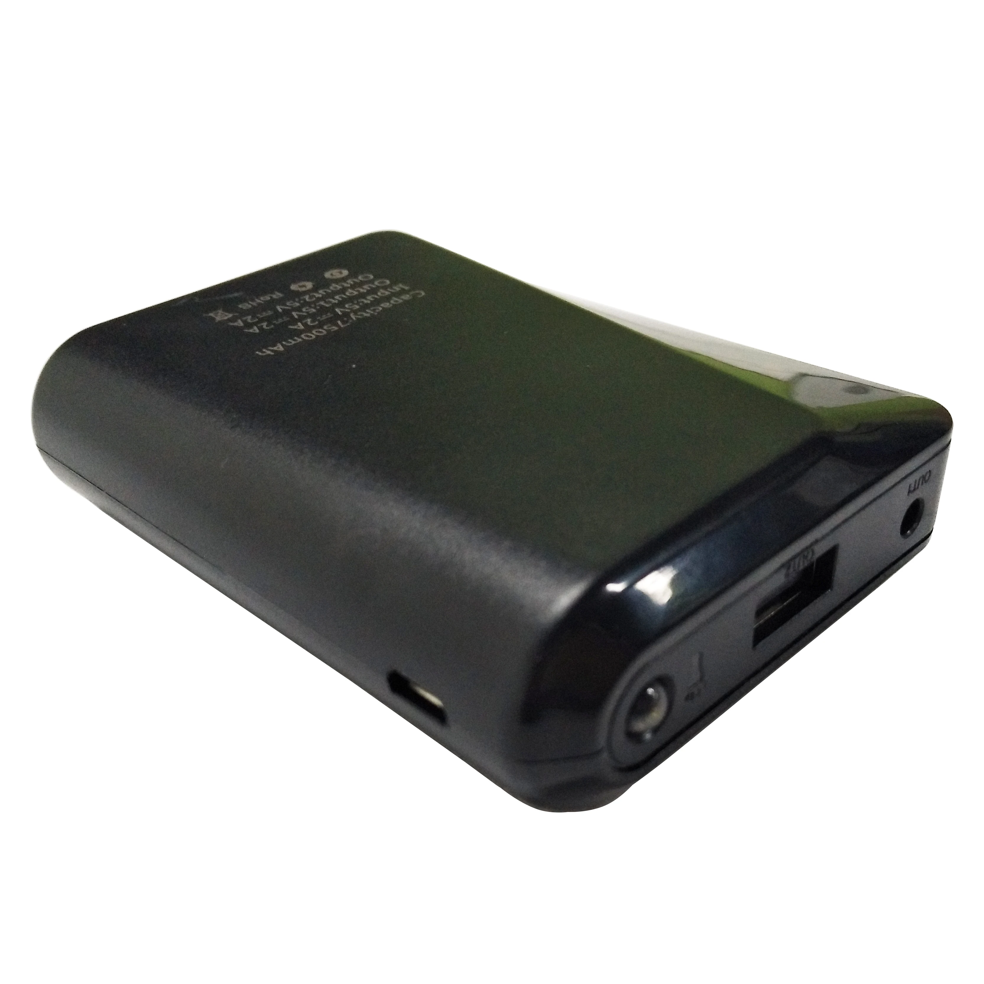 New customized small rechargeable power bank 5V 3.7v18650 7500mah  Lithium battery pack for power bank