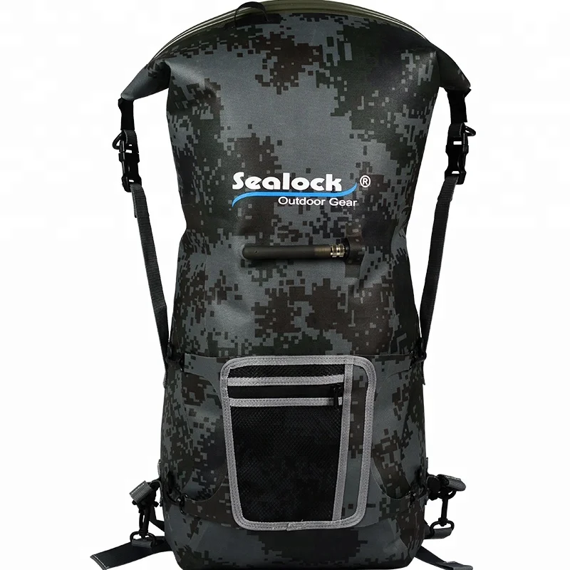 High quality Sealock 600D TPU camouflage waterproof outdoor sport Swimming water dry bag with Silk printing Backpack