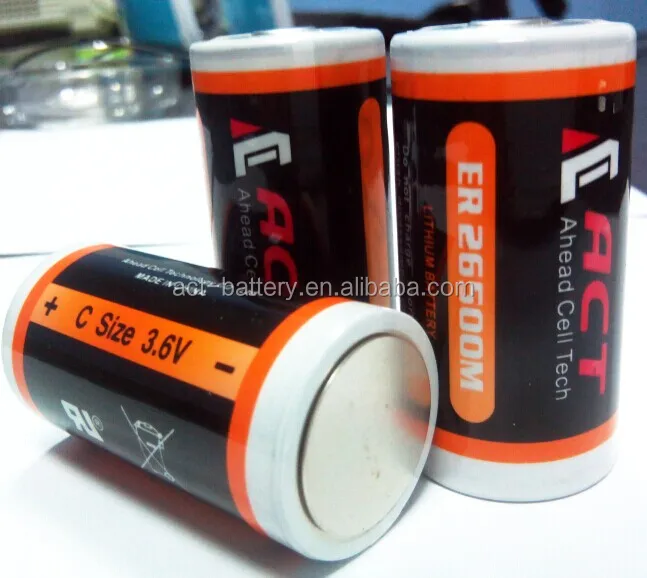
CBattery 3.6V ER26500M ACT Lithium Battery,6500 mAh Nominal Capacity. 