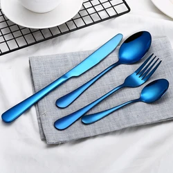 18/0 Low MOQ customize logo 24 pcs gift box stainless steel cutlery set