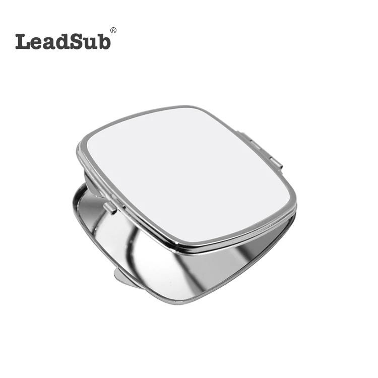 sublimation High Quality Portable Compact Blank Sublimation customized Metal Cosmetic Mirror for wholesale