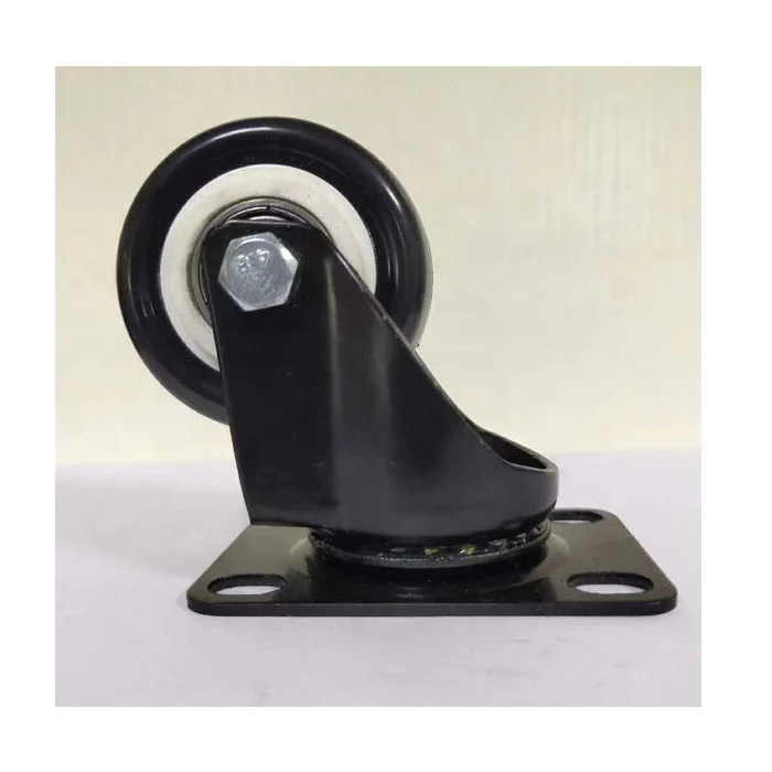 Hot Sale Light Duty Good Quality Cheap Price 40MM 1.5 Inch Black PVC Wheel Fixed