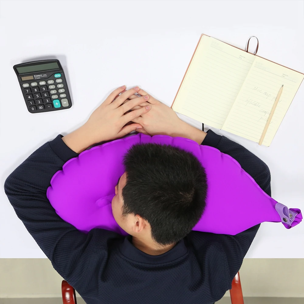 New Aubergine Shape Airplane Inflatable Travel Pillow with Free sample