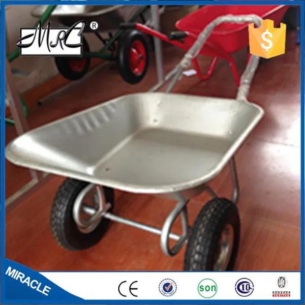 Сверхпрочная Строительная садовая тачка WB6211 с двумя колесами