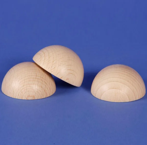 Необработанные натуральные гладкие деревянные полушарики/деревянные декоративные сферические поделки на