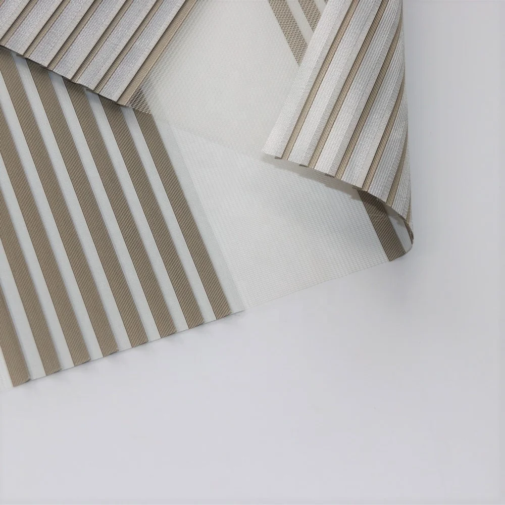 wholesale horizontal 100% polyester sheer curtain roller pleated zebra blinds fabric in korea