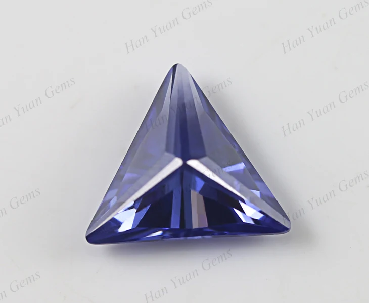 Tanzanite Triangle Shape Semi CZ Gems For Clothing