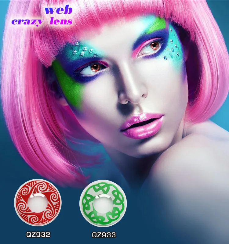 Football Color Blends Dewy Cheap Black Sclera Contact Lenses