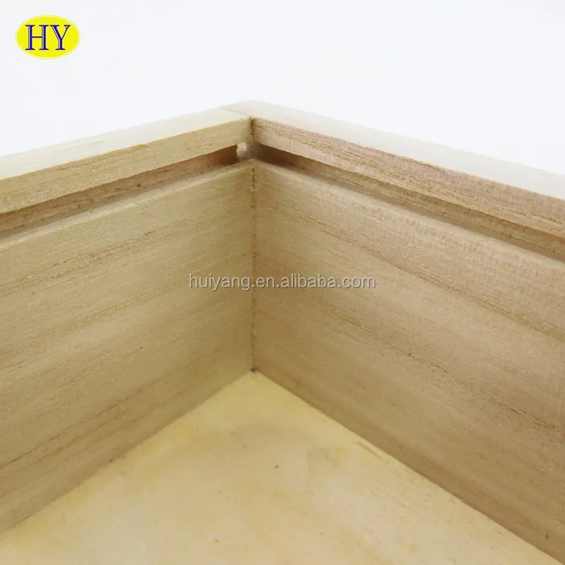 
Cheap Unfinished Wood Box with Sliding Lid for Packaging Wholesale 