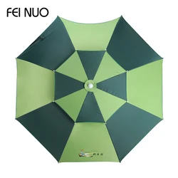 Большой двухслойный зонтик с защитой от УФ-лучей для рыбалки и пляжа с принтом логотипа