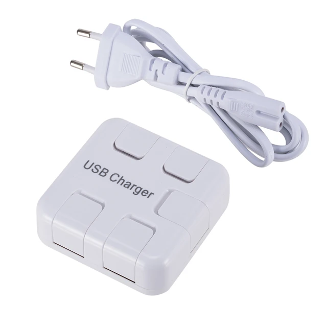 
Portable Mobile Phone USB Quick Charger Portable Desk Wall Charge Mini Desktop 5 Port Fast Charging Station 