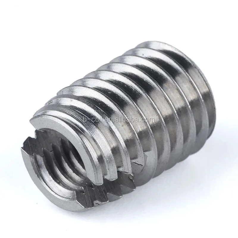 M12 self tapping self cutting thread insert 302 type two cutting slots ensat bushing thread insert factory direct