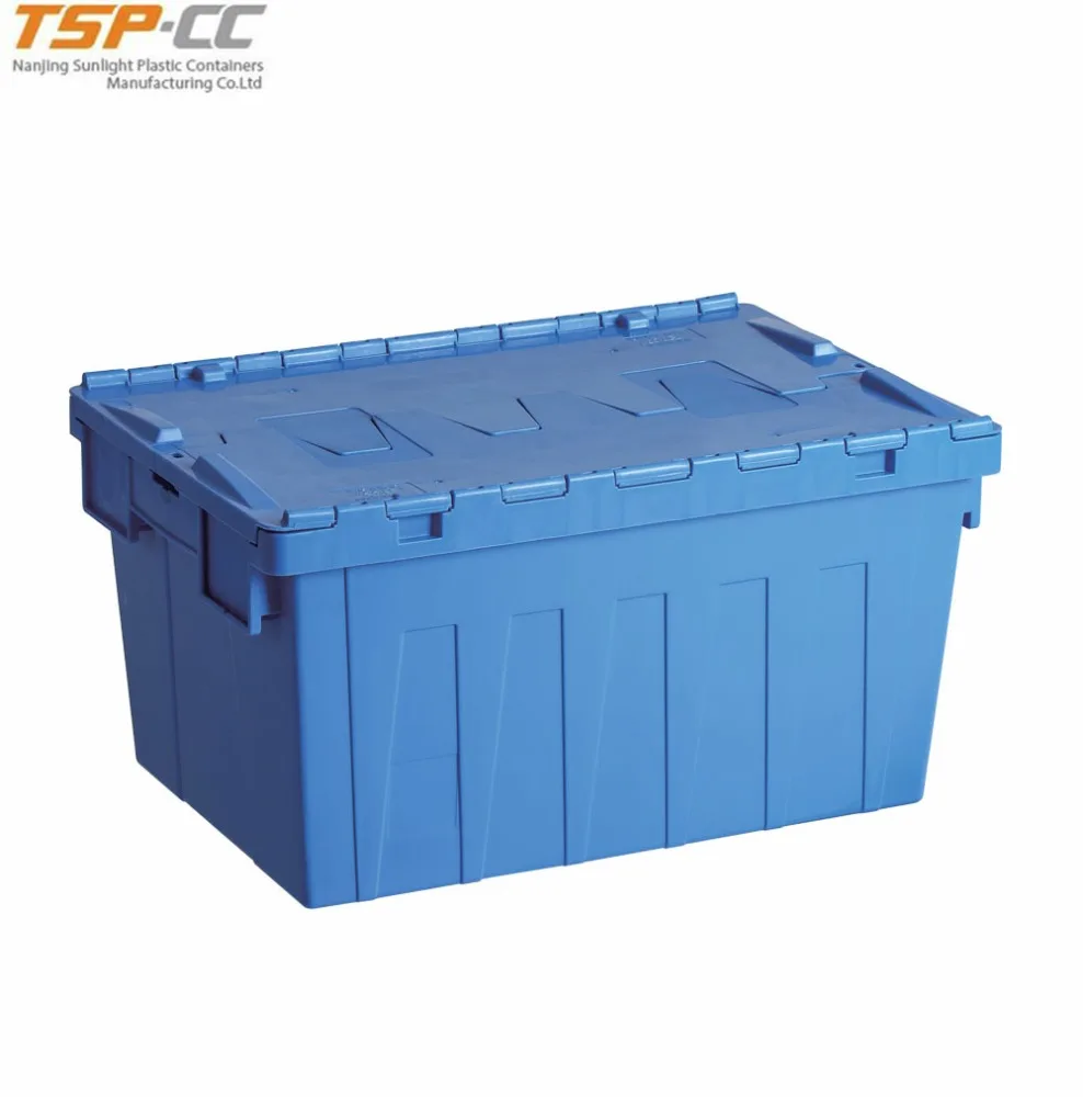 
Attached lid tote Stackable &Hanging container Plastic storage boxes with lid 