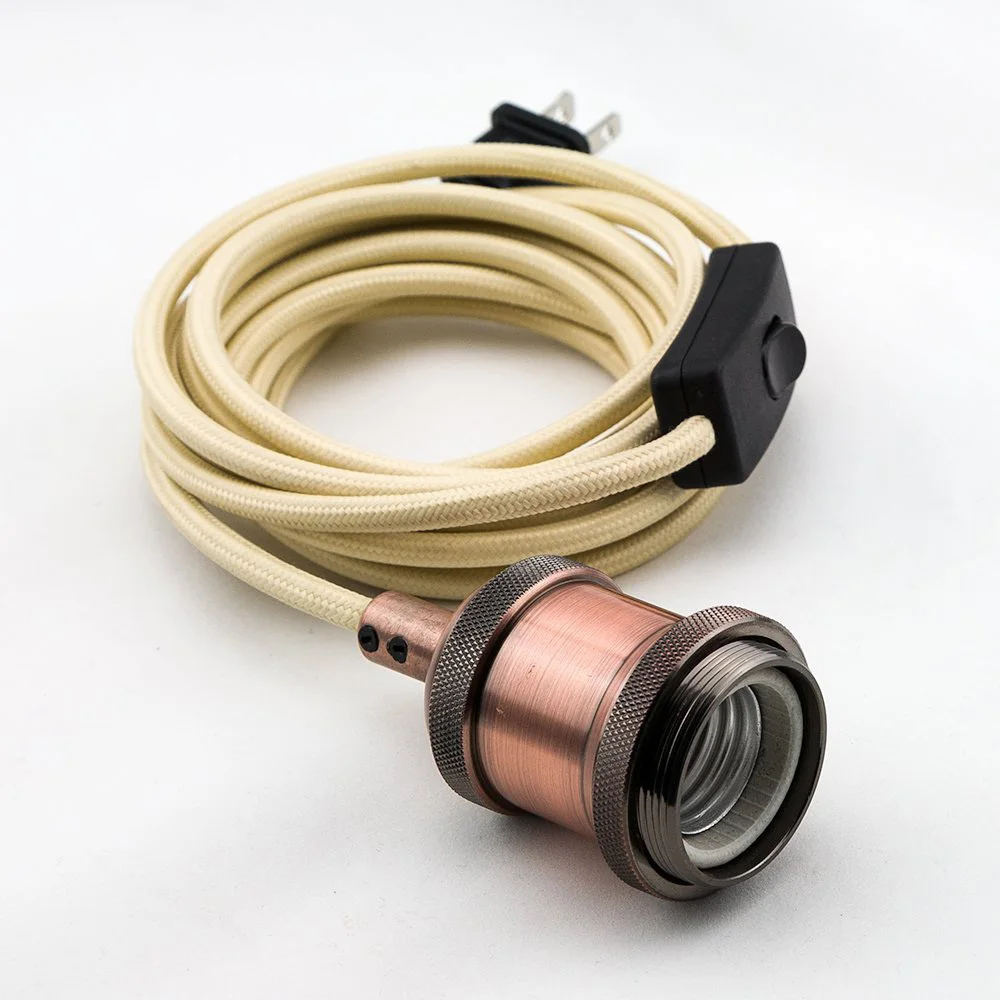 Vintage Aluminum Lamp Holder Copper E26/ E27 for Edison bulb/ LED Lights Installing