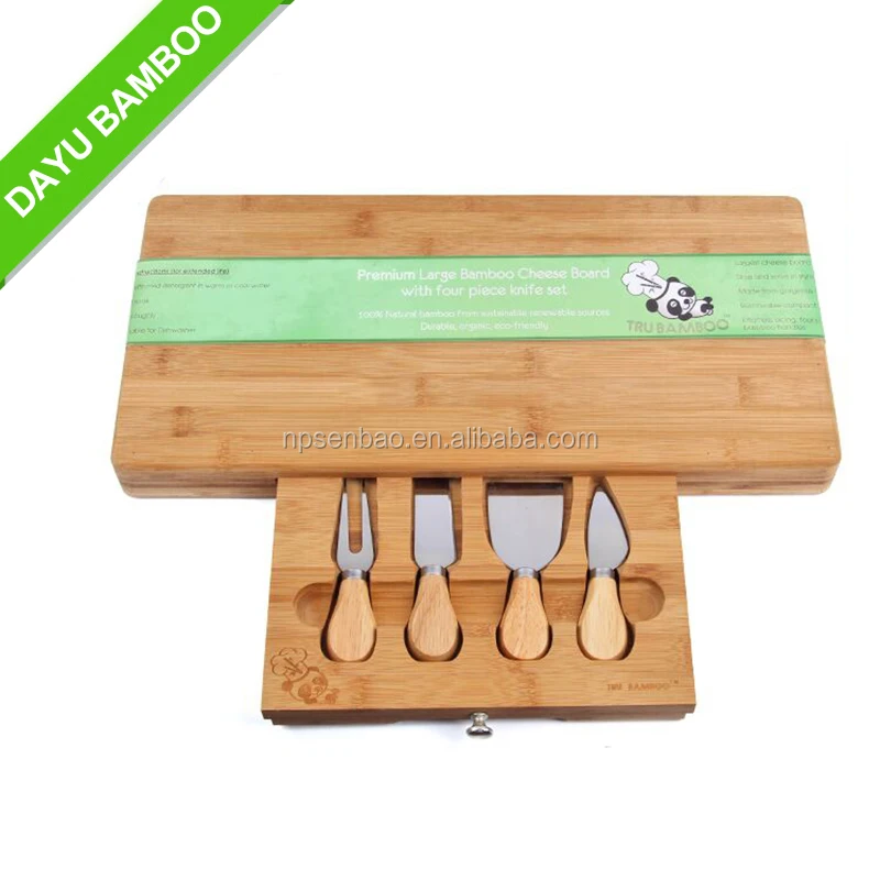 
High Quality Bamboo Cheese Cutting Board Set 