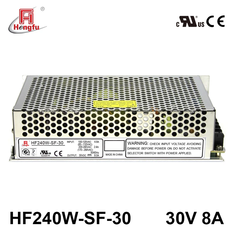 
30V 8A Hengfu HF240W-SF-30 SMPS single output AC DC UL CUL CE switching power supply 