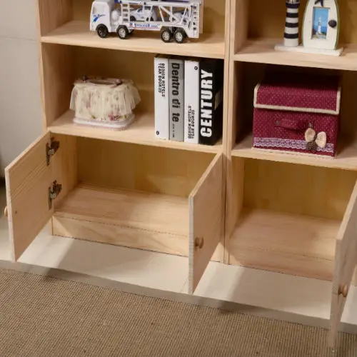
Pine Wood Modern Bookshelf for Kindergarten 