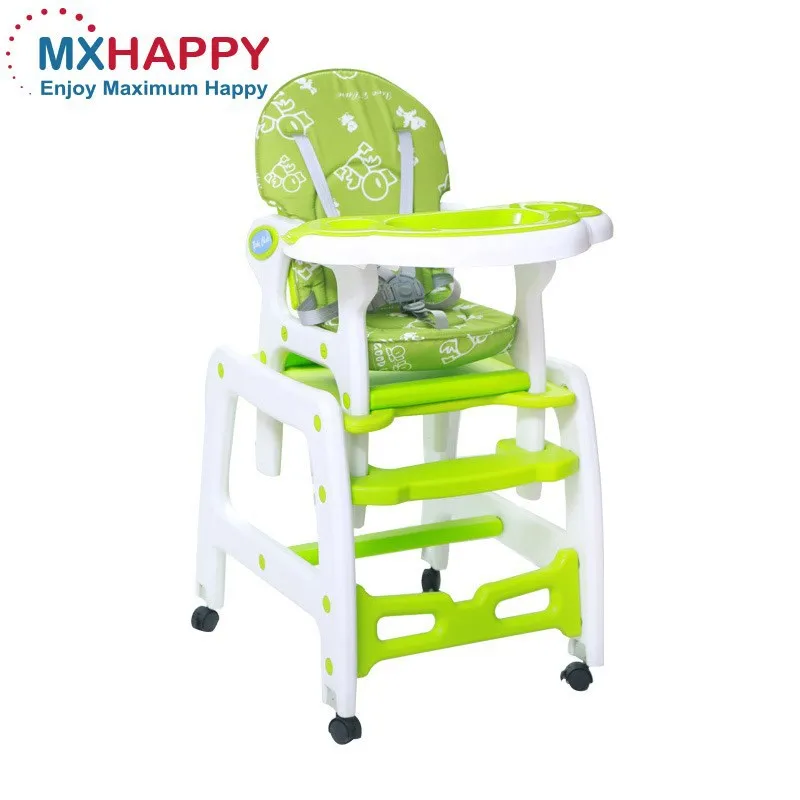 MH01 Cheap Plastic Colored Baby High Chair with Rocker High Chair eating food feeding Chairs