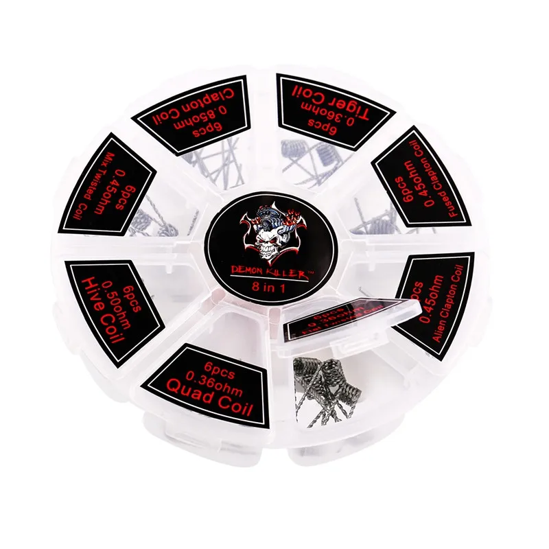 Demon Killer wire vape notch coil 8 in 1 Preheating coil electronic cigarette ecig wholesale