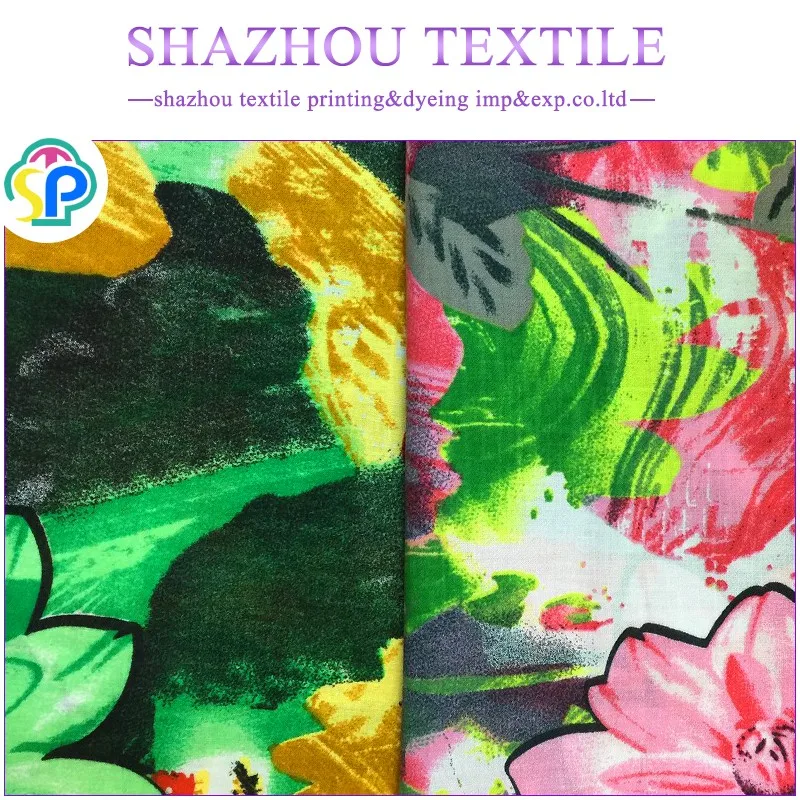 
100% spun rayon printed Woven Technics Printed Rayon Fabric 