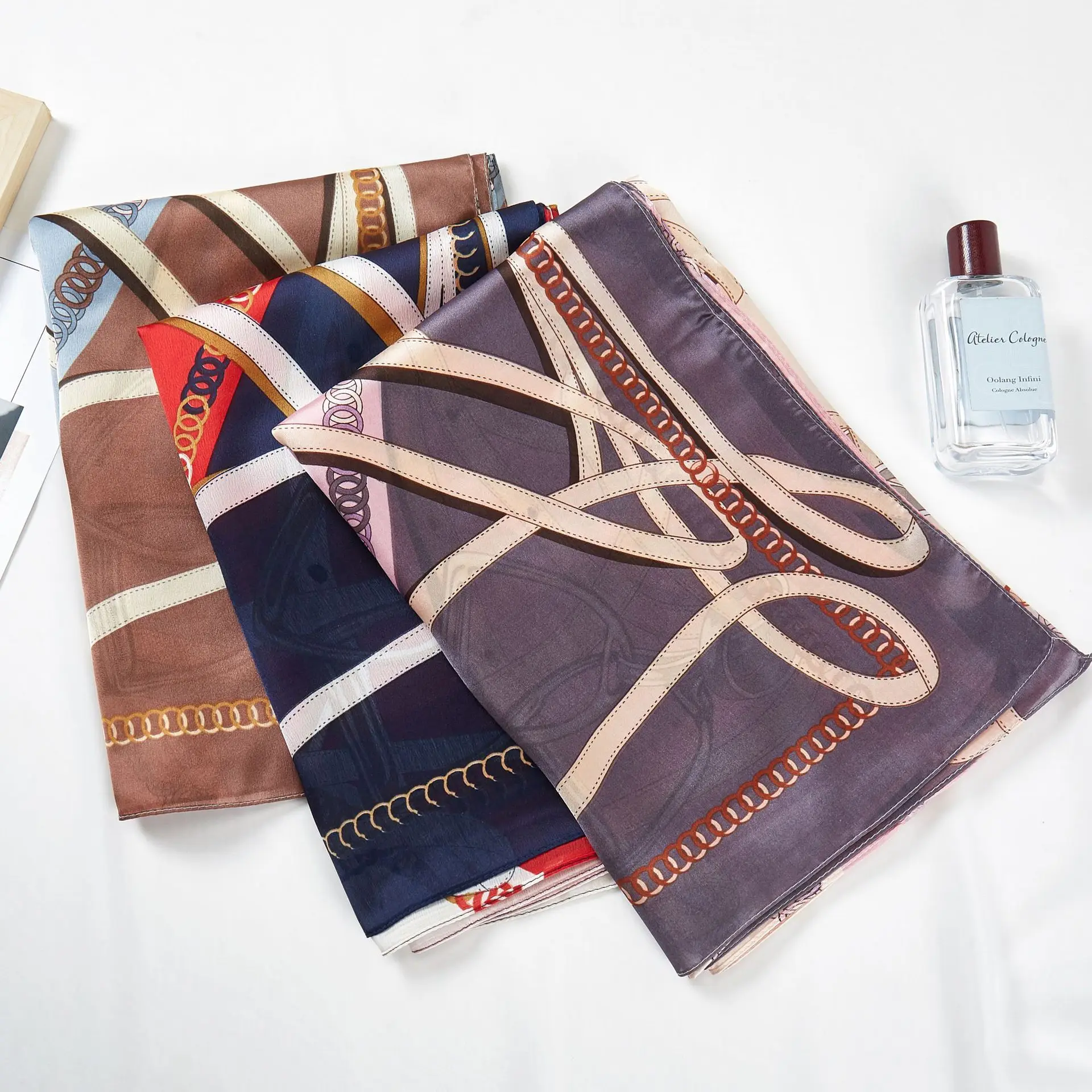 
New large-brand scarf, conch, silk satin, beach scarf and shawl for holiday and leisure sunscreen 