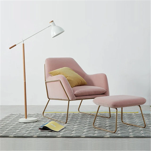 Modern Design  luxury Home Furniture Leisure chair single couch sofa with stainless steel frame