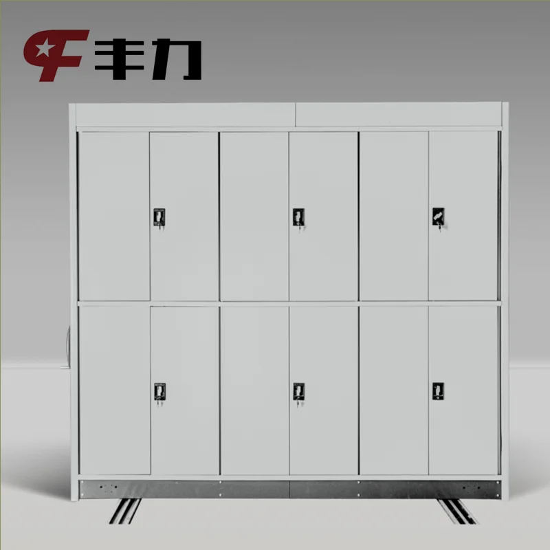 Library steel sliding shelf archive cabinet bulk filing storage cabinet mobile shelving in government projects