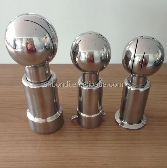 Stainless Steel Rotating Ball Cleaning nozzle Spray Washing nozzle 360degress cleaning