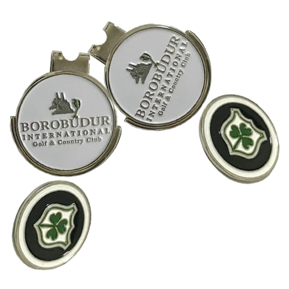 Golf Metals Factory Custom Design Die Casting Golf Magnetic Cap Clip Golf Ball Marker Hat Clip Headcover Clip