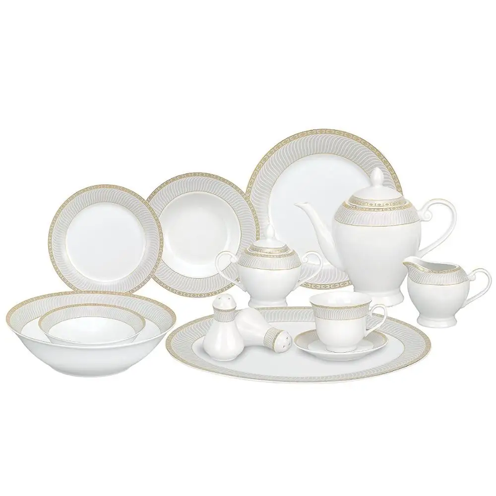 Factory 75pcs porcelain tableware set/ dinnerware set / crockery plate sets ervice  for 12