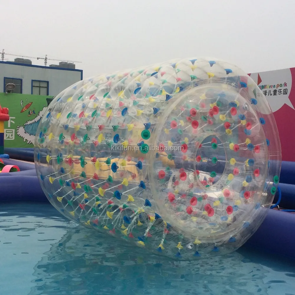 Colorful and shining wheel inflatable pool floats human sized bubble ball