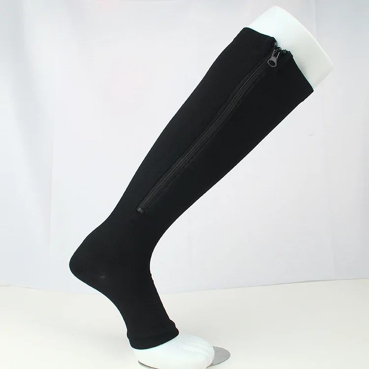 
Wholesale Toeless Knee High Medical Zipper Compression Socks for Women and Men 