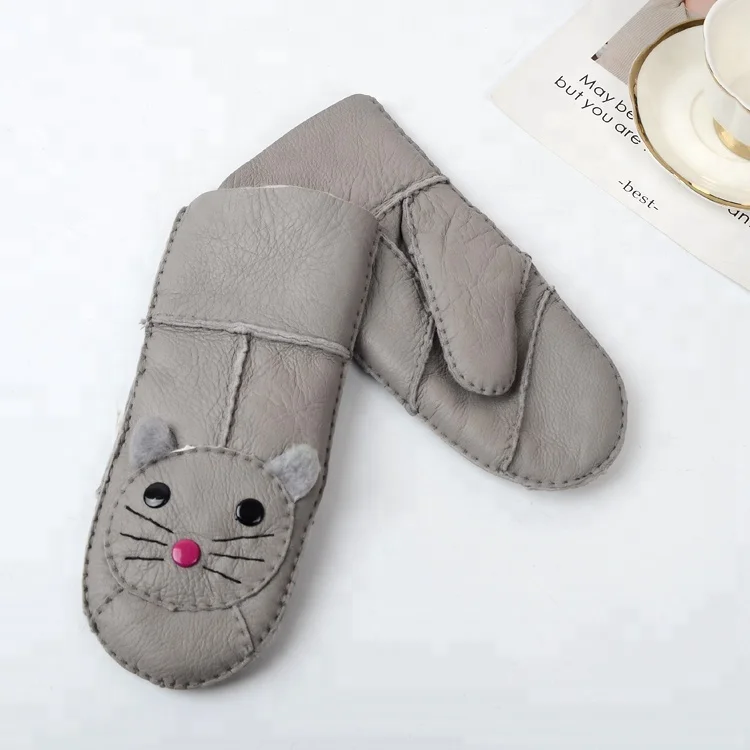 
Fashion accessories fashion lovely sheepskin glove lady sheepskin gloves sheepskin shearling gloves mittens children 