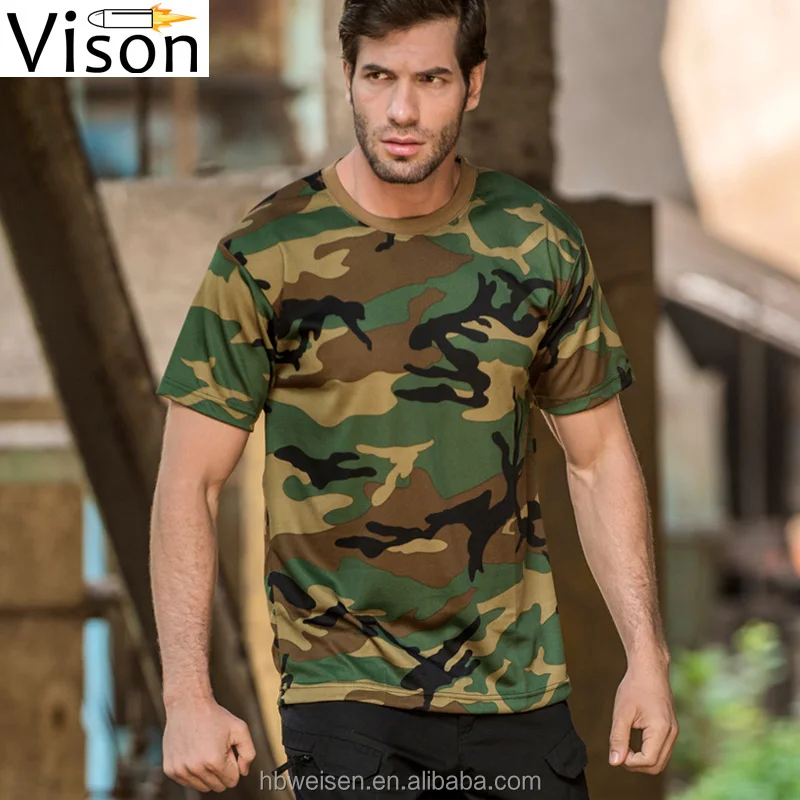 men camouflage t shirt custom hunting camo t-shirt