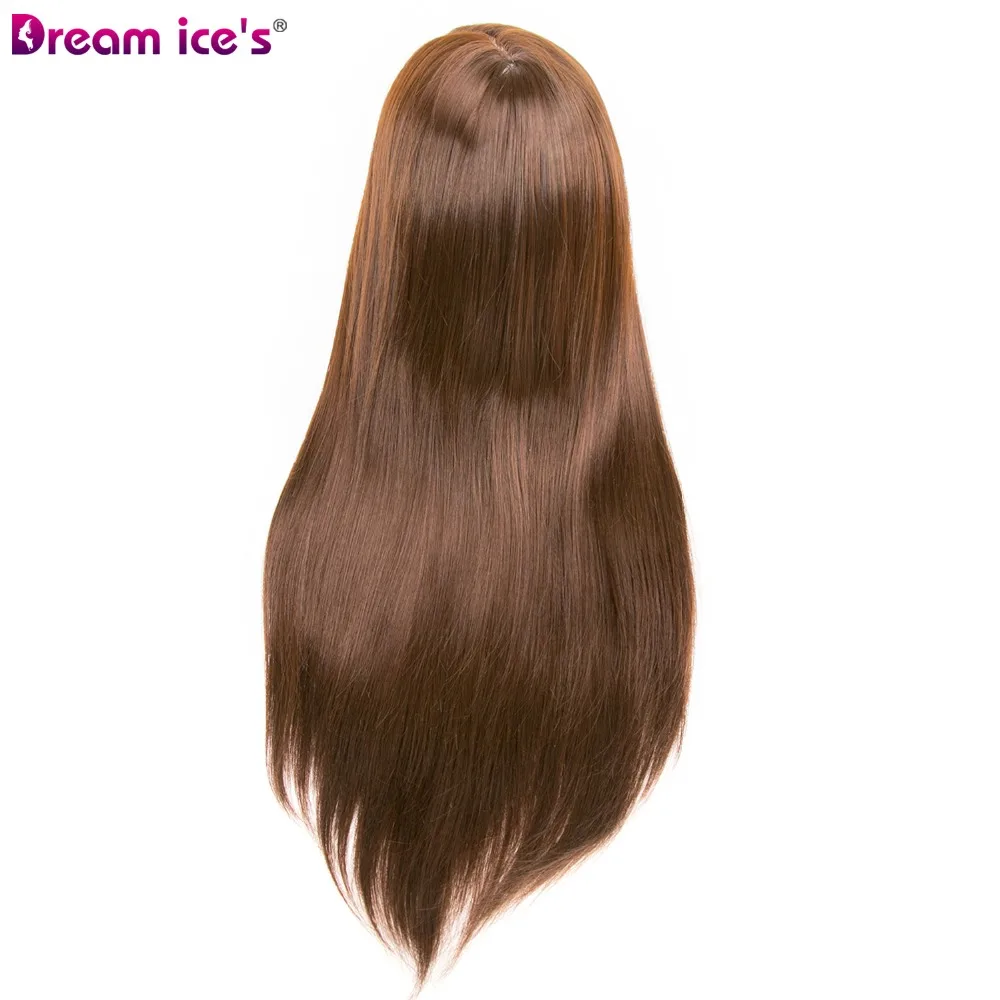 cheap price 50cm 220g brown color synthetic hair training head