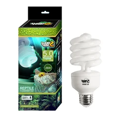 tropical lamp 26 watt uva uvb 5.0 compact bulb for reptile