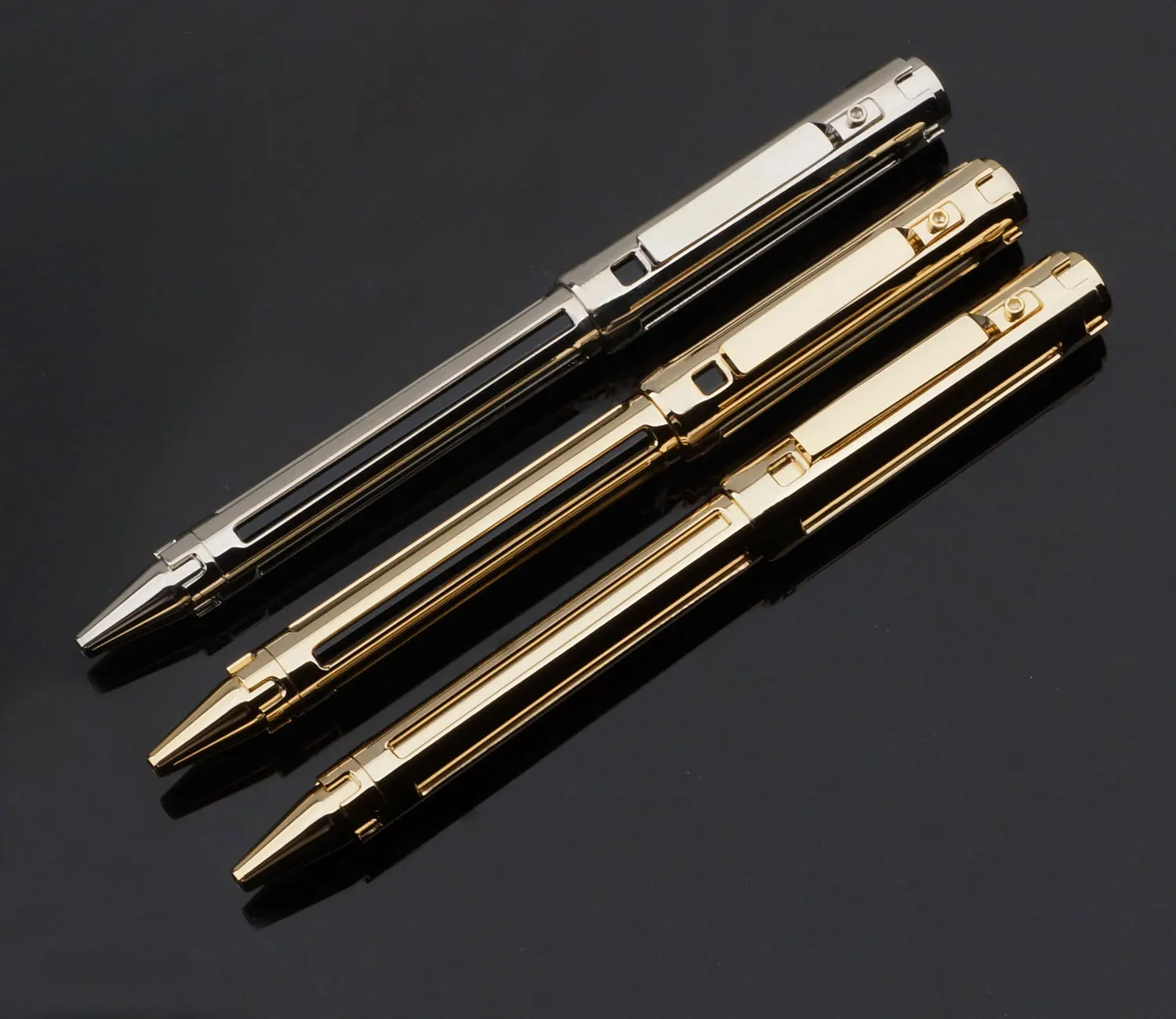 
Executive Pen Metal Body Springs Mechanism Ballpoint Pen Cufflink Set 