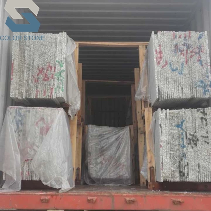 Polished cheap granito light grey granite small slab grey china granit