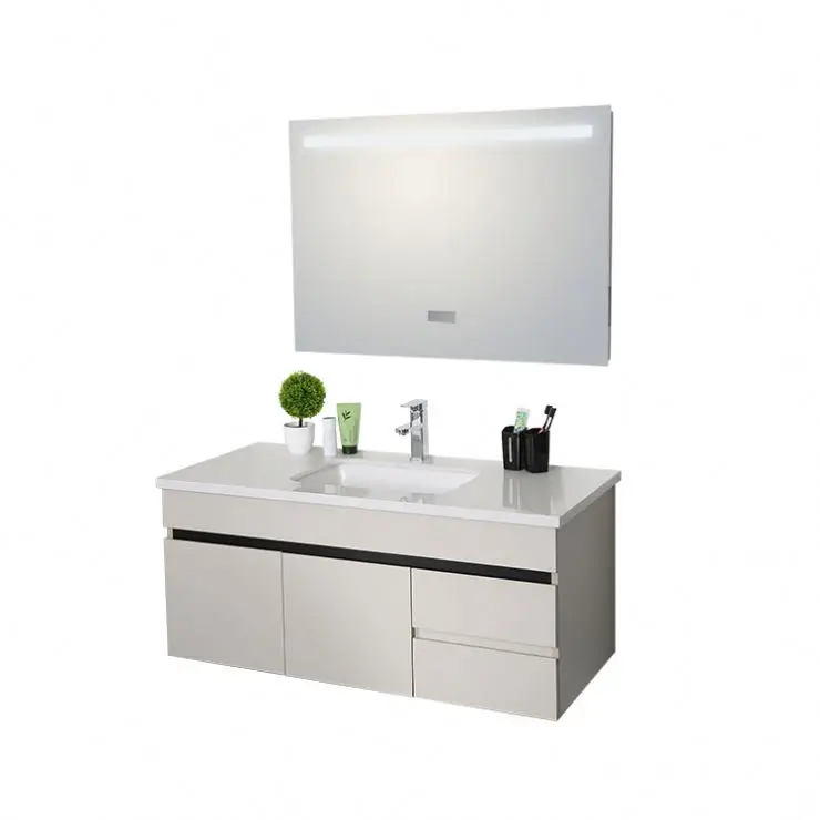 Modern Bath Vanities Wholesale Washbasin Bathroom Cabinet With Ceramic And Mirror  smart mirror cabinet