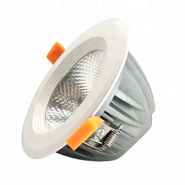 Circular COB Led Downlight 30W Adjustable Kit Shell Free Sample Hotel Downlight Undecorated Embedded Downlight