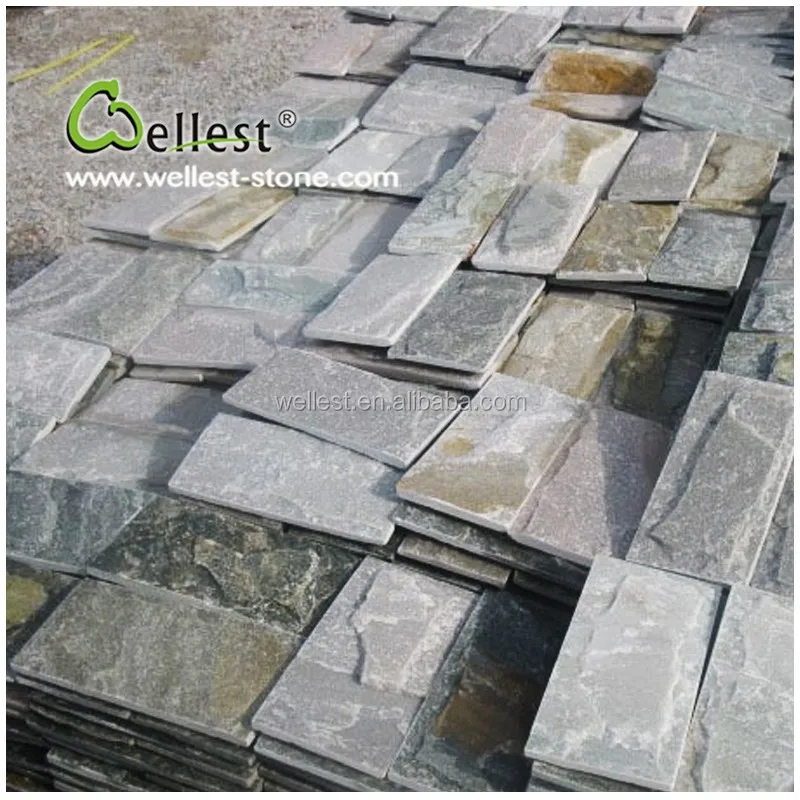 
natural split 15x15 rustic brown slate tile for garden 