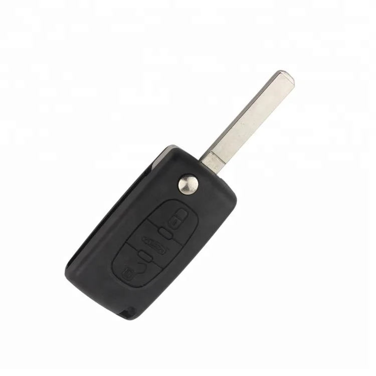 ZPARTNERS Car Key Cover 3 Buttons Silicone Car Key Logo for Peugeot