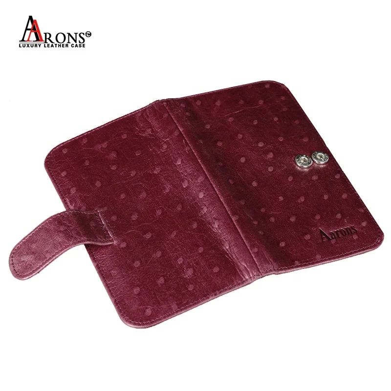 High quality new style wholesale cowhide leather Guangzhou wallet Ostrich skin cowhide leather wallet for man