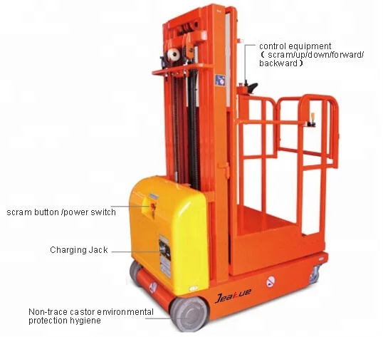 CE ISO 2018 Two Masts Full Electric High-altitude Reclaimer