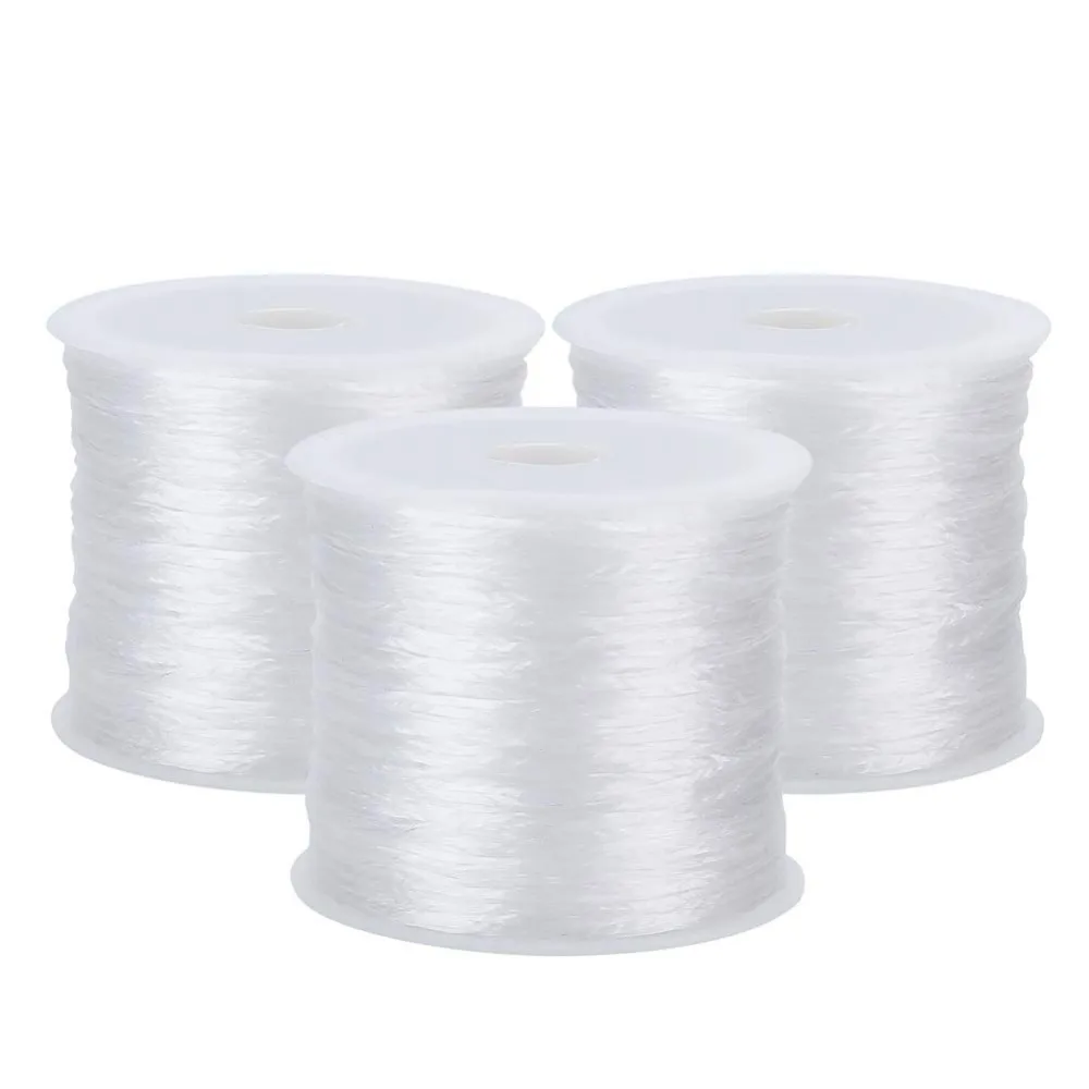 Crystal Thread Fibre Stretch Elastic Clear Cord Jewelry Beading String Fishing Line