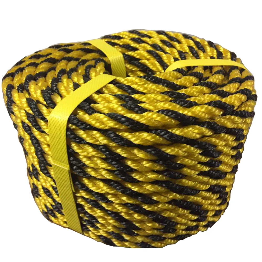 3 strand 4 strand  pe tiger rope, pe mark rope, polypropylene monofilament rope