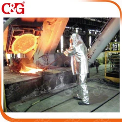 Heat Aluminized fire suit clothing for Steel Factory