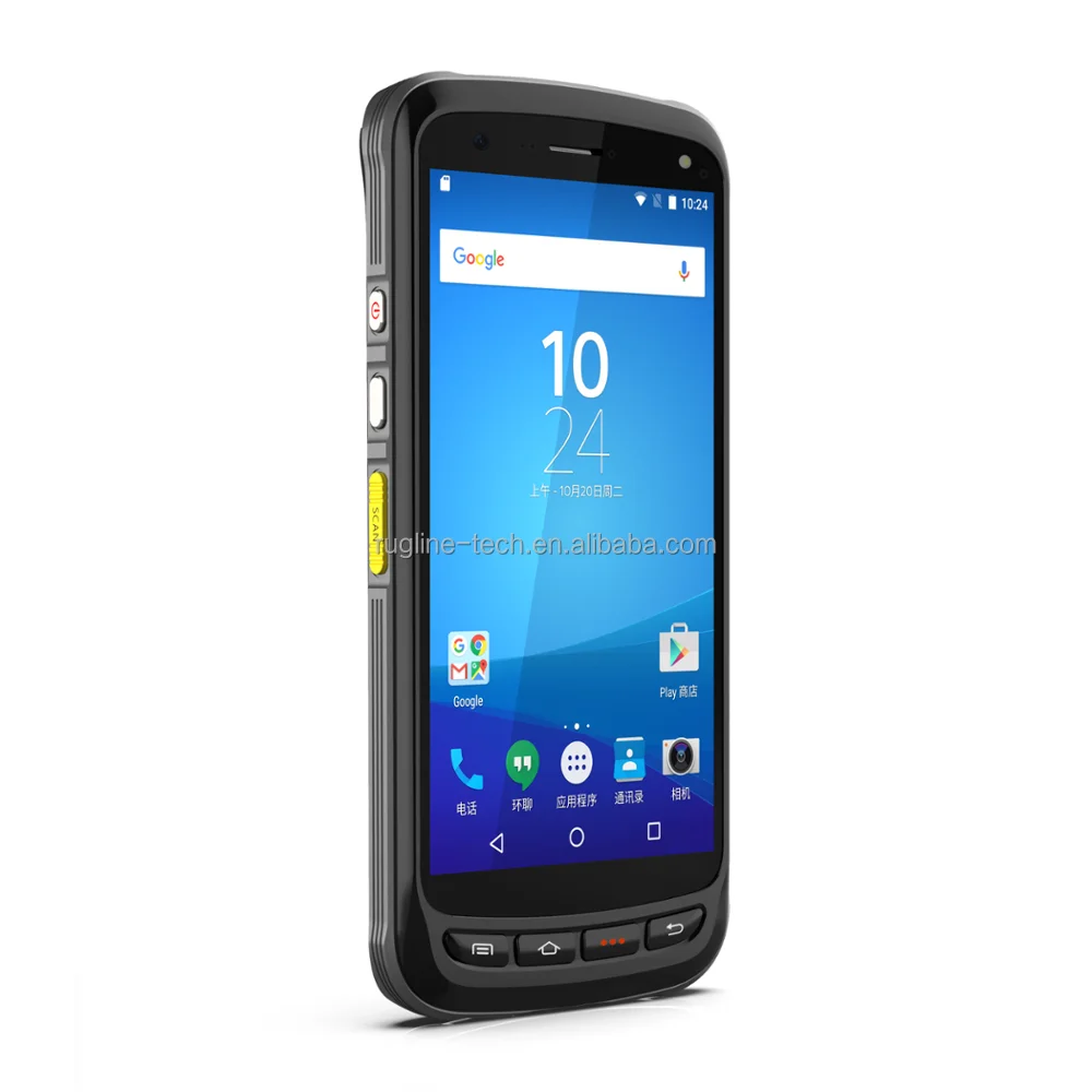 5.2 inch touch screen rugged mobile phone 4G handheld android RFID reader UHF RFID reader with wifi 13MP camera