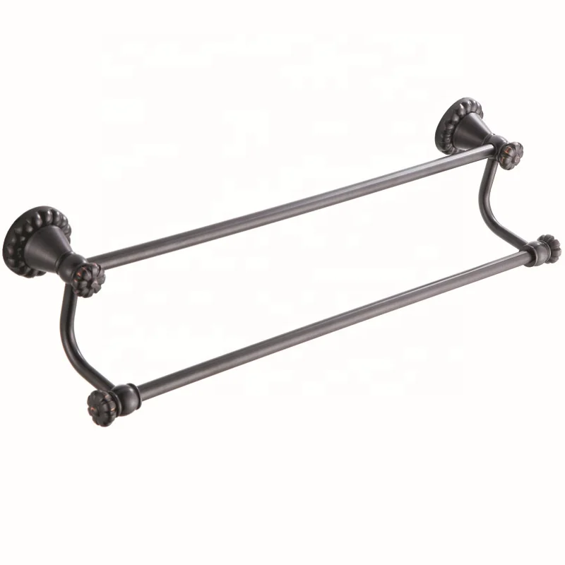 Modern brass bathroom luxury accessories Black towel shelf  bathroom accessories set