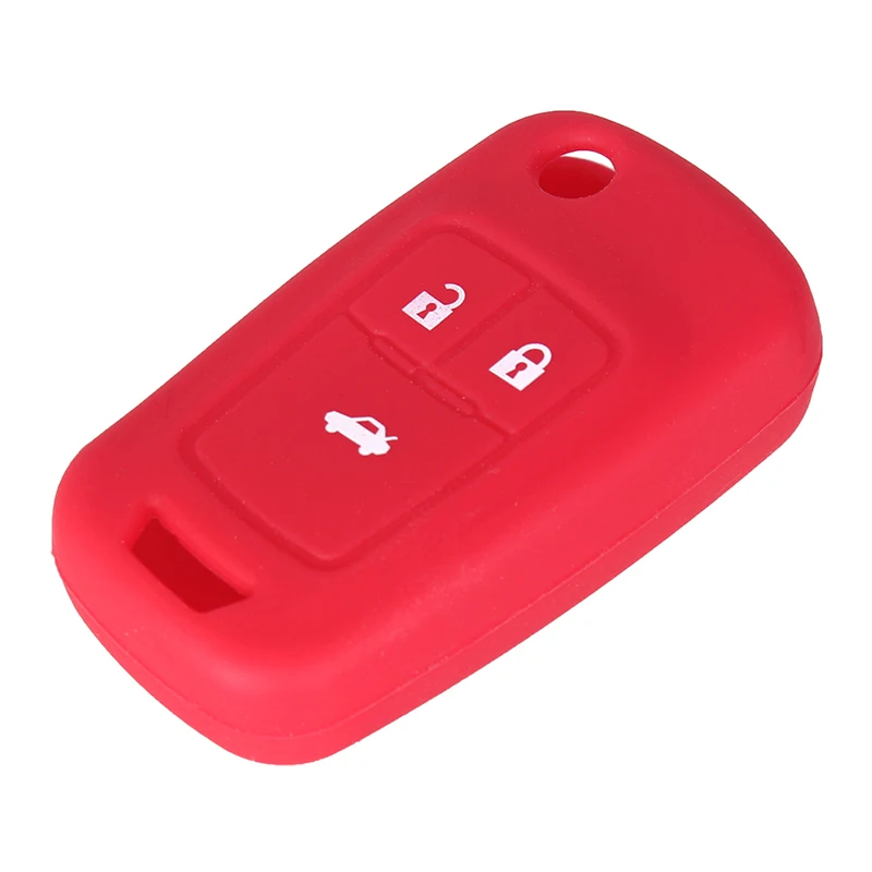 KEYYOU Silicone Car Key Cover 3 Button for Chevrolet Cruze 2009-2014 Sedan Hatchback Accessories Car Key Cover Case